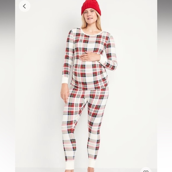 Old Navy Plaid Family Matching Maternity Pajamas Size Medium EUC - Picture 1 of 1